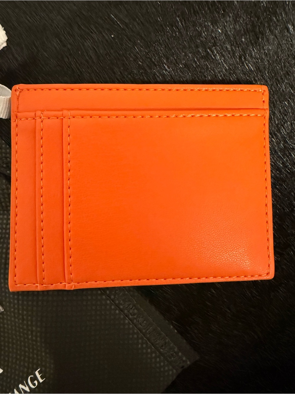 NWT Armani Exchange Orange Card Holder - Picture 2 of 5